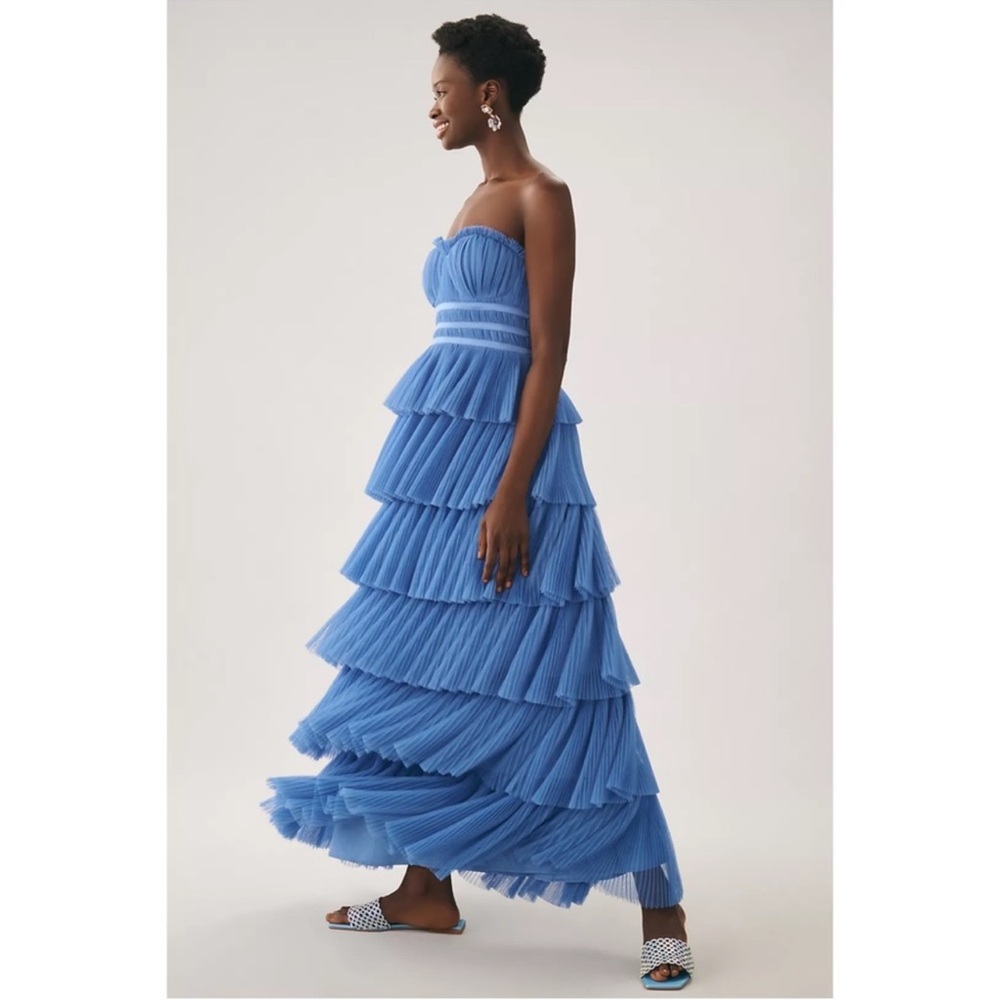 Anthropologie x Hutch Strapless Tiered Tulle Dress/ size 2